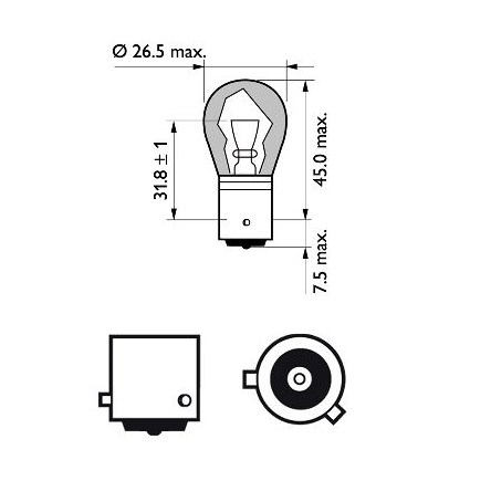 PY21W index izzó BAU15s 2. kép