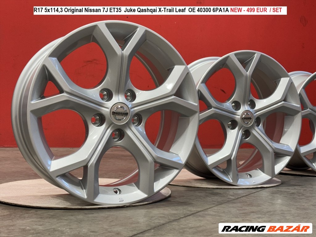 R17 5x114,3 Original Nissan 7J ET35  Juke Qashqai X-Trail Leaf  OE 40300 6PA1A 1. kép