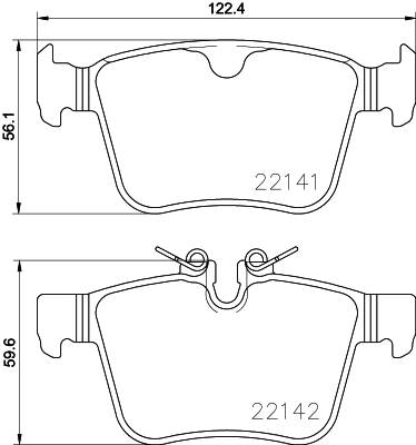 BREMBO P 86 029 - fékbetét JAGUAR JAGUAR (CHERY) LAND ROVER LAND ROVER (CHERY) POLESTAR VOLVO VOLVO 