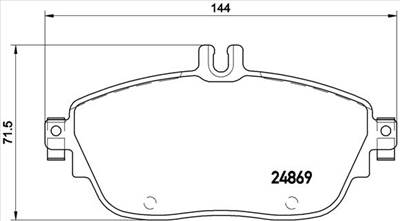 BREMBO P 50 093X - fékbetétkészlet, tárcsafék INFINITI MERCEDES-BENZ MERCEDES-BENZ (BBDC)