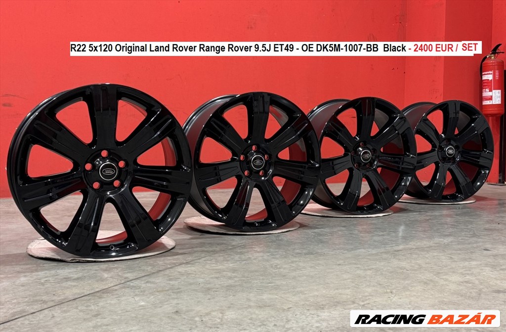 R22 5x120 Original Land Rover Range Rover 9.5J ET49 - OE DK5M-1007-BB  gyári alufelnik felnik  1. kép