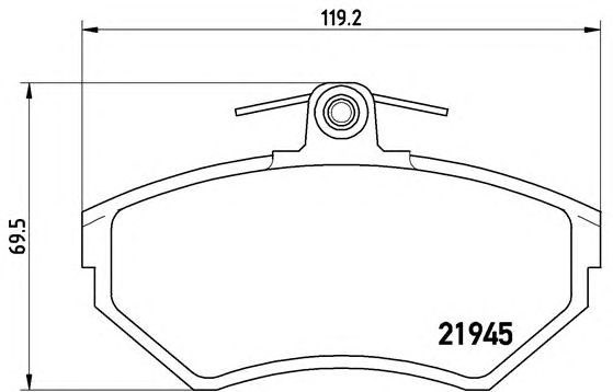 BREMBO P 85 032 - fékbetét SEAT VW 1. kép