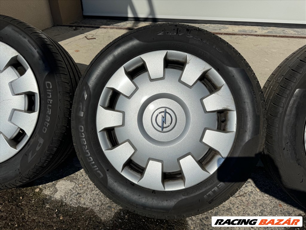Opel Astra 215/55R16 nyári acélkerék garnitúra dísztárcsákkal 3. kép