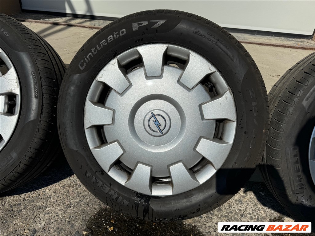 Opel Astra 215/55R16 nyári acélkerék garnitúra dísztárcsákkal 4. kép