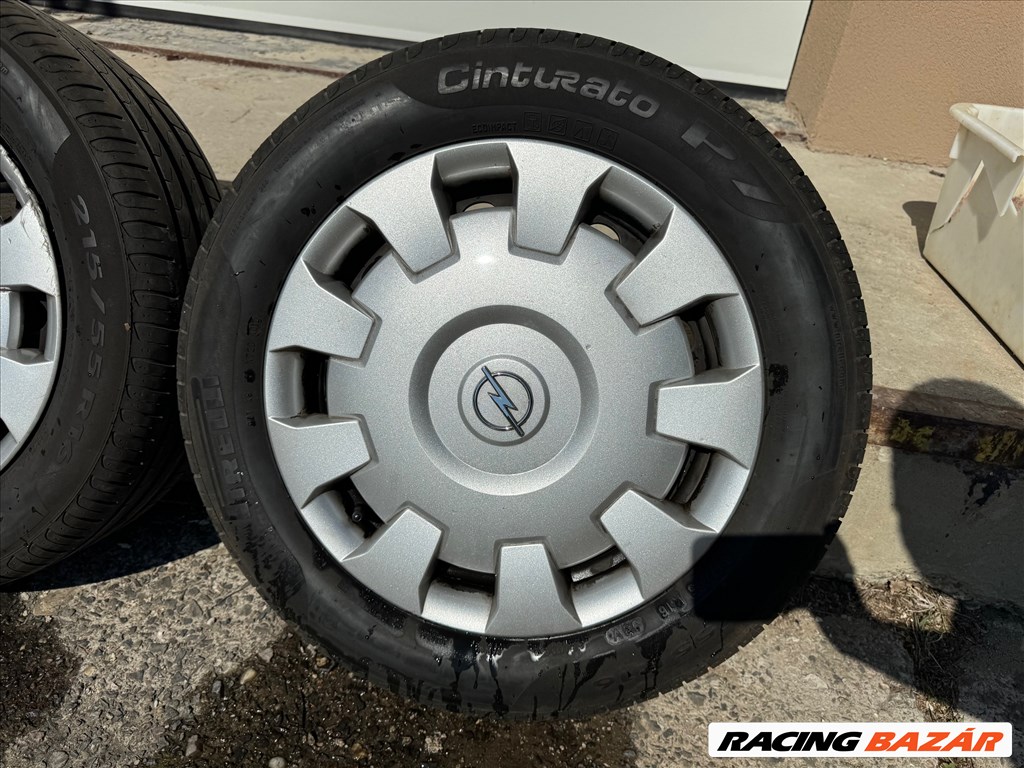Opel Astra 215/55R16 nyári acélkerék garnitúra dísztárcsákkal 5. kép