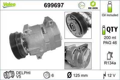kompresszor, klíma VALEO 699697 for RENAULT