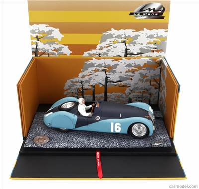 BUGATTI F1 TYPE 57S 45 N 16 A.C.F. GP 1937 PIERRE WIMILLE 2 TONE MATT BLUE