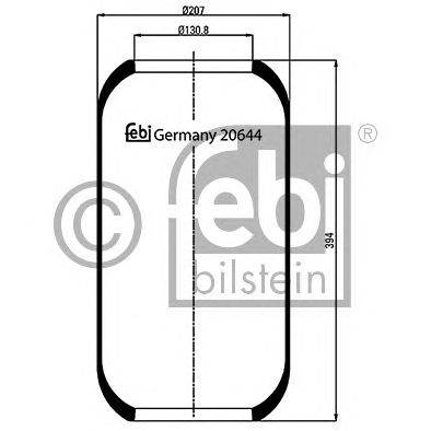 FEBI BILSTEIN 20644 - Légrugó rugótömb DAF MERCEDES-BENZ SETRA VOLVO