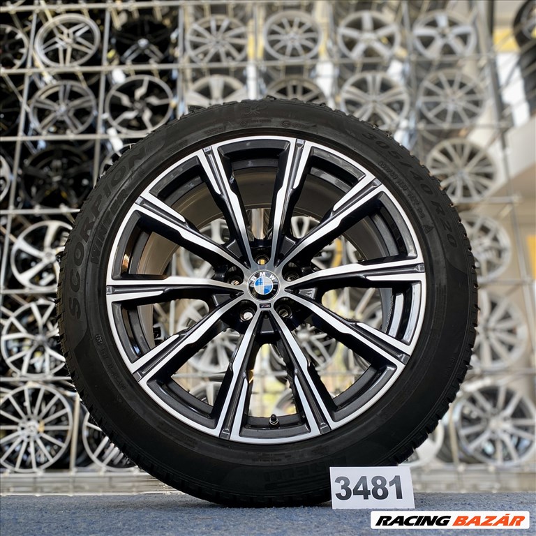 (3481)  BMW 20 gyári alufelni felni, 5x112, kétszéles téli gumi, X5 X6 1. kép