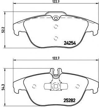 BREMBO P 50 104 - fékbetét MERCEDES-BENZ MERCEDES-BENZ (BBDC)