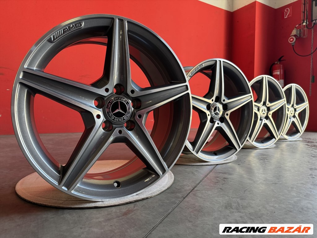 R18 5x112 Original Mercedes AMG A B C CLA class -  7.5J ET44 gyári alufelnik felnik 3. kép