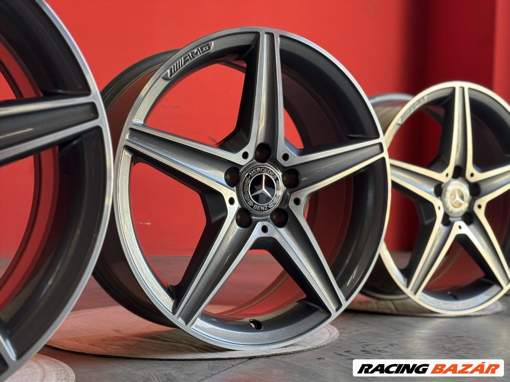 R18 5x112 Original Mercedes AMG A B C CLA class -  7.5J ET44 gyári alufelnik felnik 4. kép