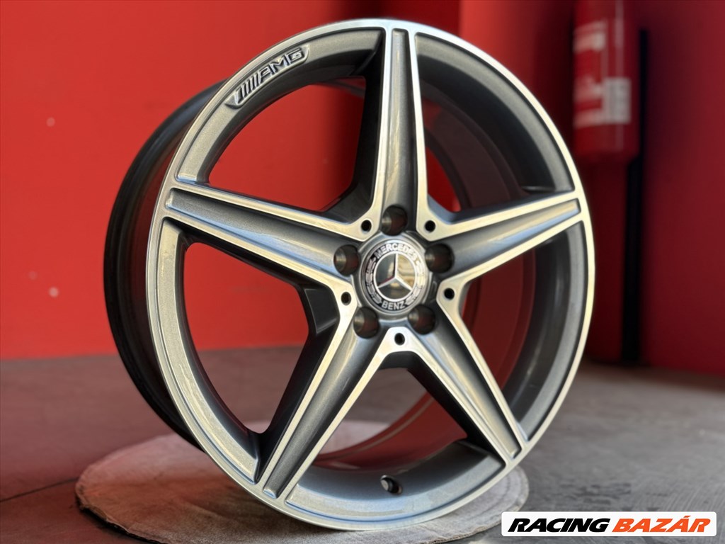 R18 5x112 Original Mercedes AMG A B C CLA class -  7.5J ET44 gyári alufelnik felnik 5. kép