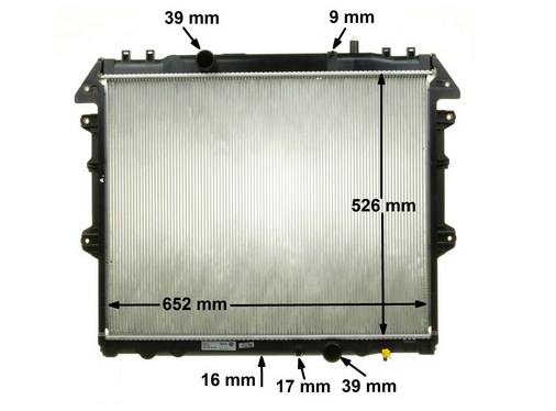 Toyota Hilux 2005-2016 vízhűtő 2.5 D-4D / 3.0 D-4D 1. kép