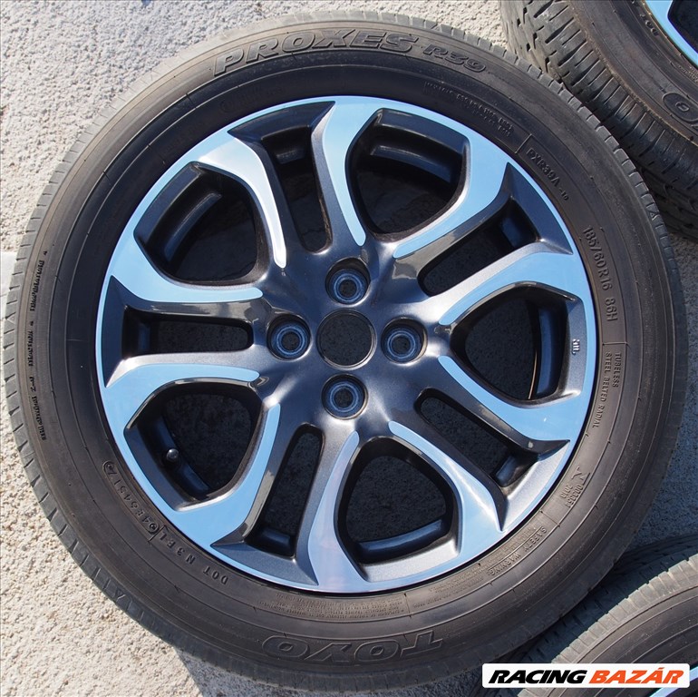 Mazda 2 16" gyári alufelni 4x100 ET40 + Toyo Proxes R39 185/60 R16 86H 5. kép
