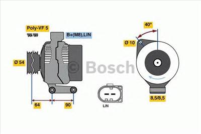 BOSCH 0 986 048 400 - generátor VOLVO VOLVO ASIA