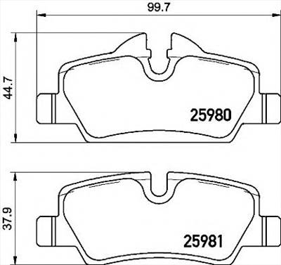 BREMBO P 06 090 - fékbetét MINI