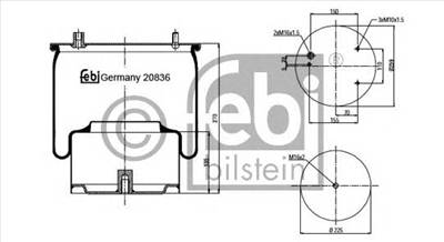 FEBI BILSTEIN 20836 - Légrugó rugótömb DAF VOLVO