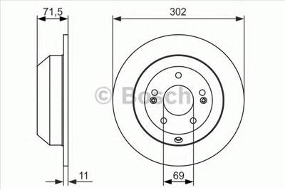 BOSCH 0 986 479 081 - féktárcsa HYUNDAI INOKOM KIA