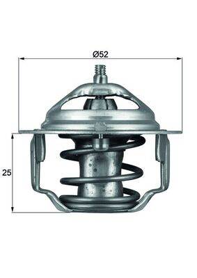 MAHLE TX 64 82 - termosztát, hűtőfolyadék CHRYSLER DAIHATSU HONDA HYUNDAI INNOCENTI MAZDA MITSUBISHI