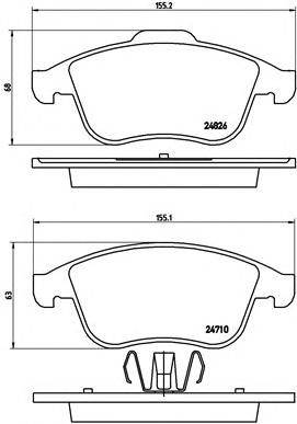 BREMBO P 68 047 - fékbetét RENAULT