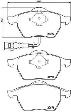 BREMBO P 85 045 - fékbetét AUDI SEAT SKODA VW VW (FAW) VW (SVW)