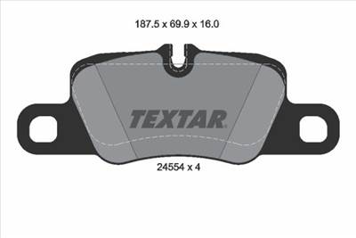 Fékbetét készlet TEXTAR 2455402 for PORSCHE