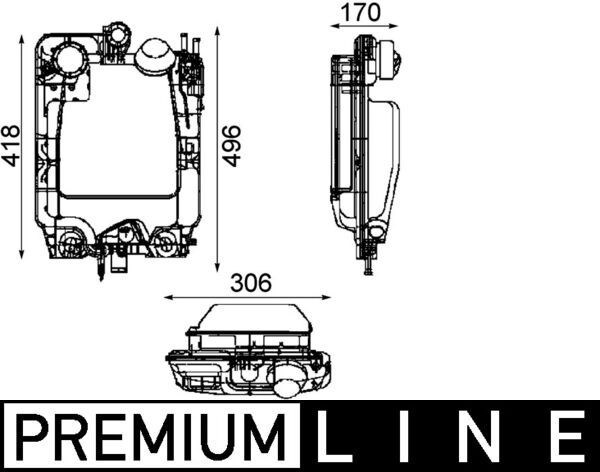 kiegyenlítőtartály, hűtőfolyadék MAHLE CRT 44 000P for IVECO 1. kép