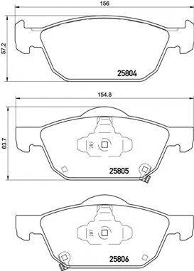 BREMBO P 28 076 - fékbetét HONDA