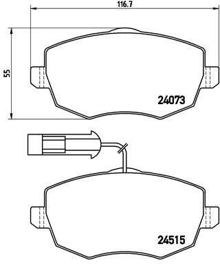 Fékbetét készlet BREMBO P 23 128 for LANCIA