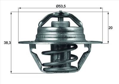 MAHLE TX 88 82D - termosztát, hűtőfolyadék CITROËN FIAT LANCIA PEUGEOT RENAULT TALBOT VOLVO