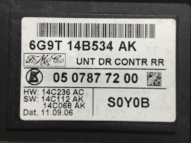 FORD S-MAX Jobb hátsó Ajtó Vezérlőegység 3. kép