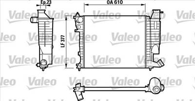 hűtő, motorhűtés VALEO 732535 for CITROËN, PEUGEOT