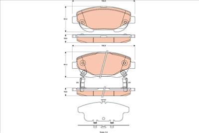 Fékbetét készlet TRW GDB3518 for TOYOTA