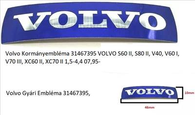 Volvo Gyári Embléma 31467395, Volvo Kormányembléma 31467395 VOLVO S60 II, S80 II, V40, V60 I, V70 III, XC60 II, XC70 II 1,5-4,4 07,95-