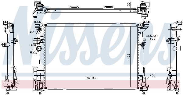 hűtő, motorhűtés NISSENS 627063 for MERCEDES-BENZ, INFINITI 6. kép