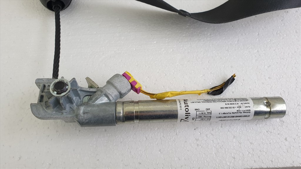 510383 Fiat Punto EVO, 2012, Jobb Első Övfeszítő, Biztonsági Öv, 3 Ajtós. 8. kép