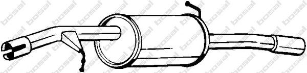 BOSAL 135-123 - hátsó kipufogó dob CITROËN 1. kép