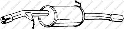 BOSAL 135-123 - hátsó kipufogó dob CITROËN