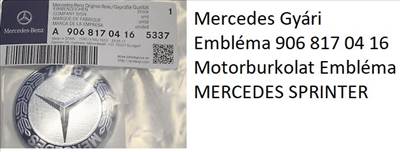 Mercedes Gyári Embléma 906 817 04 16 Motorburkolat Embléma MERCEDES SPRINTER 
