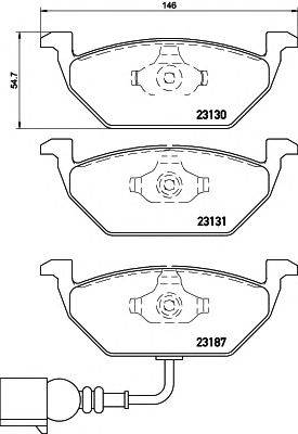 BREMBO P 85 072 - fékbetét AUDI MG (SAIC) ROEWE (SAIC) SEAT SKODA VW VW (FAW) ZHONGHUA(BRILLIANCE)