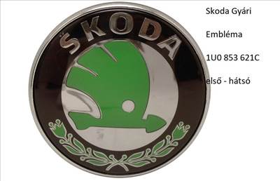 Skoda Gyári Embléma 1U0 853 621C első - hátsó