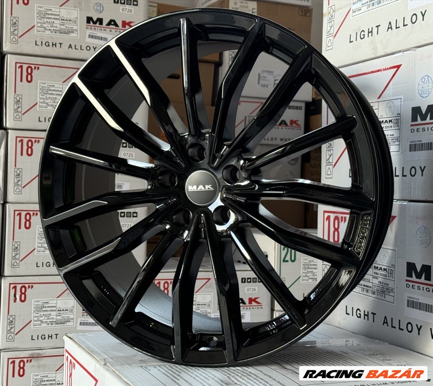 R20 5x112 (66,6) MAK RAPP GLOSS BLACK 9J ET35  9x20 20" 20col új alufelnik felnik 1. kép