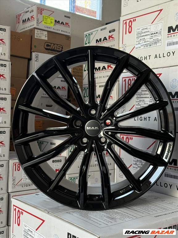 R20 5x112 (66,6) MAK RAPP GLOSS BLACK 9J ET35  9x20 20" 20col új alufelnik felnik 2. kép