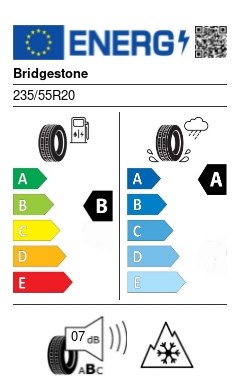 Bridgestone Blizzak LM005 235/55 R20 105V XL M+S 3PMSF off road, 4x4, suv téli gumi 2. kép