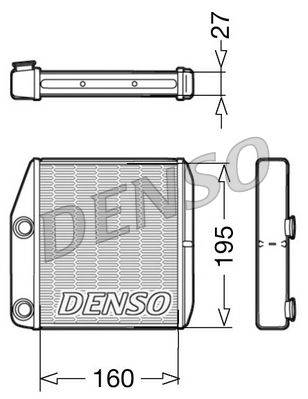 Hőcserélő, belső tér fűtés DENSO DRR09075 for FIAT, OPEL, LANCIA