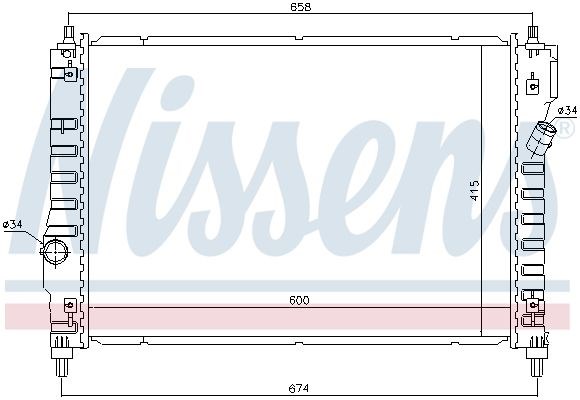 hűtő, motorhűtés NISSENS 61628 for GMC, PONTIAC, CHEVROLET 5. kép