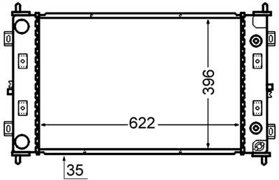hűtő, motorhűtés MAHLE CR 1425 000S for CHRYSLER