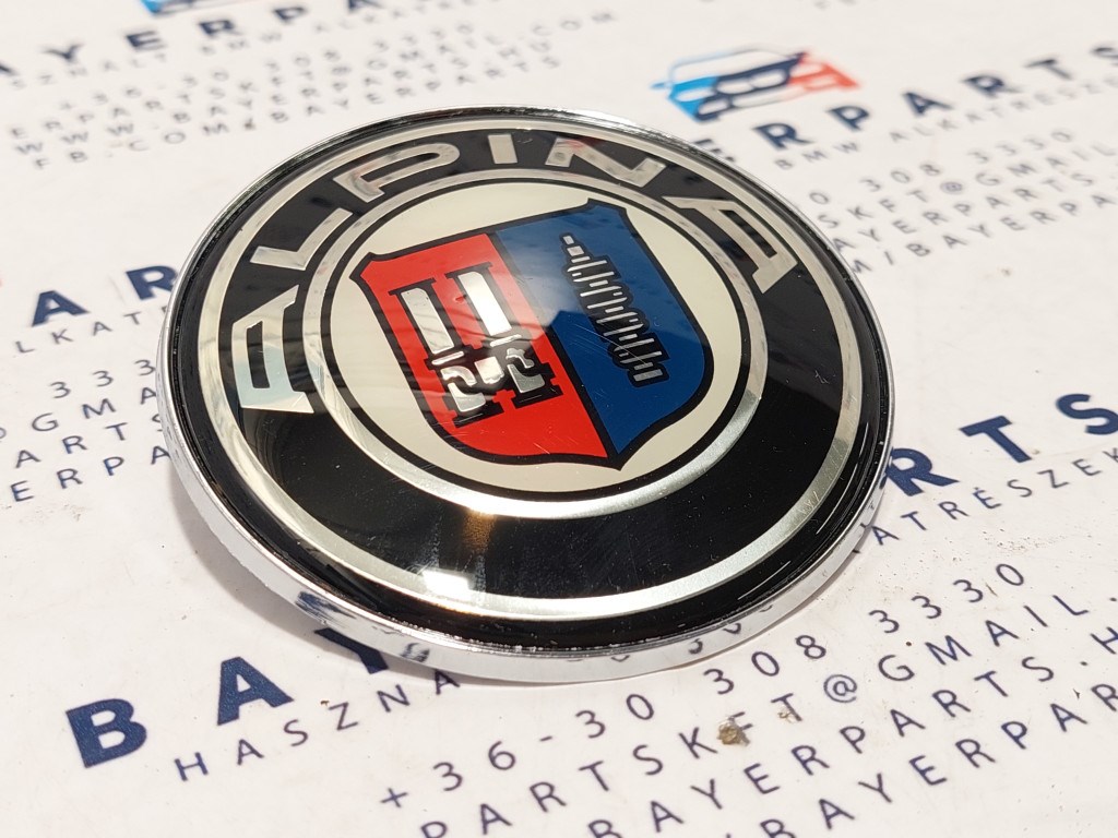 BMW E46 E30 E36 E39 E38 E90 X5 stb bontott elsõ Alpina embléma 82mm 1. kép