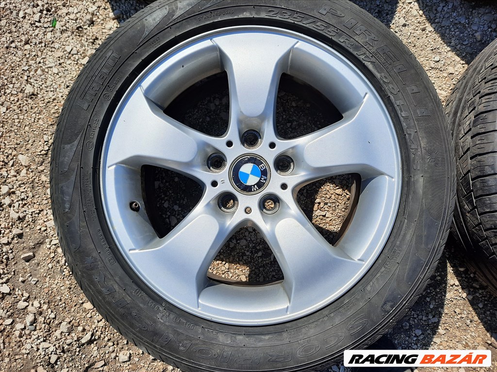 BMW X3 (E83) gyári 17 colos alufelni:5x120 8Jx17 Et46 Style204, rajta kopott gumi  2. kép